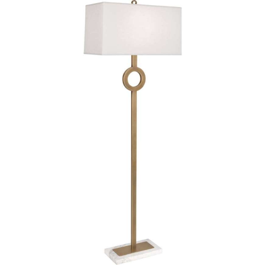 Picture of OCULUS FLOOR LAMP IN WARM BRASS FINISH W/ WHITE MARBLE BASE 406