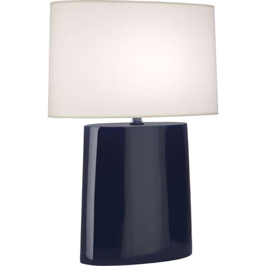 Picture of MIDNIGHT VICTOR TABLE LAMP IN MIDNIGHT BLUE GLAZED CERAMIC MB03