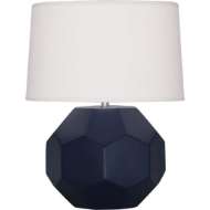 Picture of MATTE MIDNIGHT BLUE FRANKLIN TABLE LAMP IN MATTE MIDNIGHT BLUE GLAZED CERAMIC MMB01