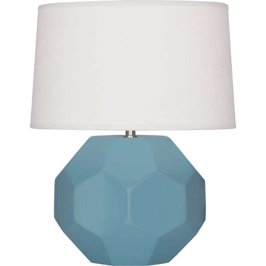 Picture of MATTE STEEL BLUE FRANKLIN ACCENT LAMP IN MATTE STEEL BLUE GLAZED CERAMIC MOB02