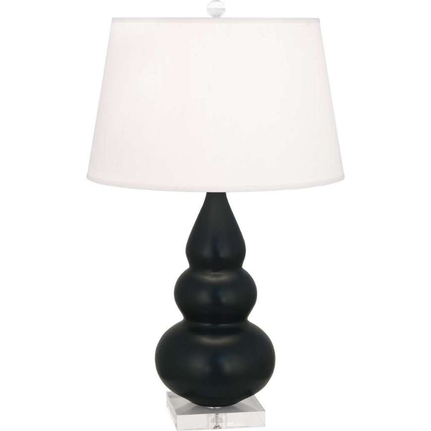 Picture of MATTE OBSIDIAN SMALL TRIPLE GOURD ACCENT LAMP MOS33