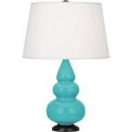 Picture of EGG BLUE SMALL TRIPLE GOURD ACCENT LAMP EB31X