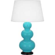 Picture of EGG BLUE TRIPLE GOURD TABLE LAMP EB41X