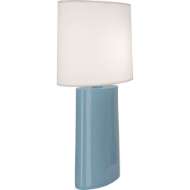 Picture of STEEL BLUE VICTOR TABLE LAMP IN STEEL BLUE GLAZED CERAMIC OB03