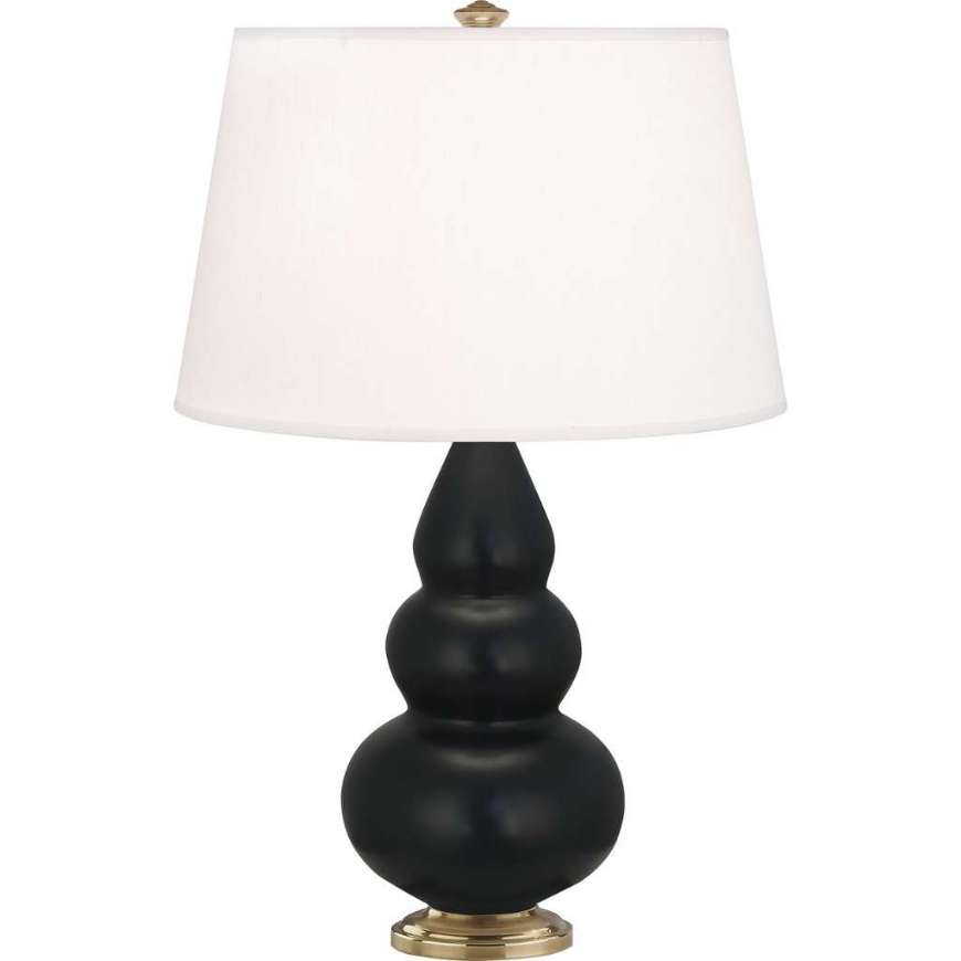 Picture of MATTE OBSIDIAN SMALL TRIPLE GOURD ACCENT LAMP MOS30