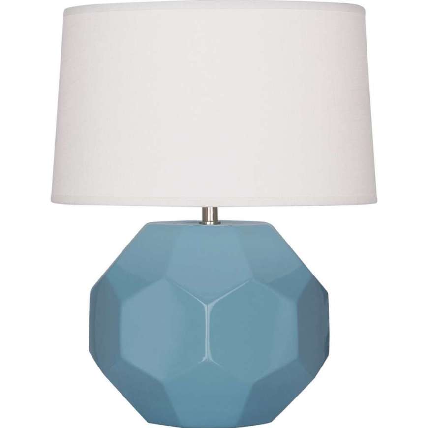 Picture of STEEL BLUE FRANKLIN ACCENT LAMP IN STEEL BLUE GLAZED CERAMIC OB02