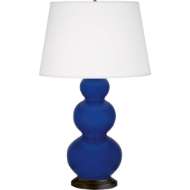 Picture of COBALT TRIPLE GOURD TABLE LAMP CT41X