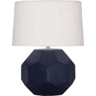 Picture of MATTE MIDNIGHT BLUE FRANKLIN ACCENT LAMP IN MATTE MIDNIGHT BLUE GLAZED CERAMIC MMB02