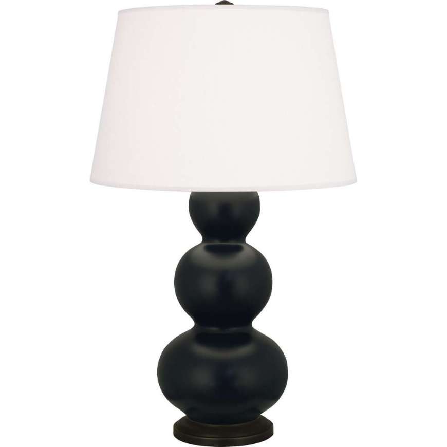 Picture of MATTE OBSIDIAN TRIPLE GOURD TABLE LAMP MOS41