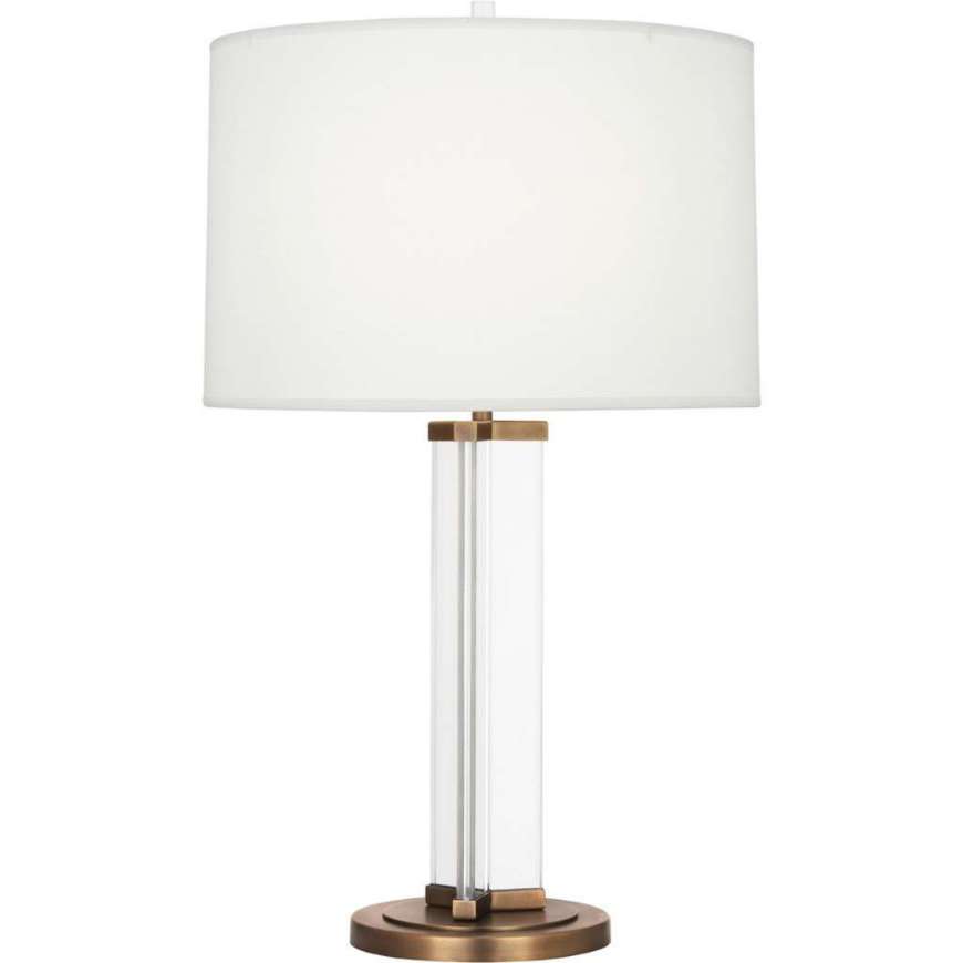 Picture of FINEAS TABLE LAMP IN CLEAR GLASS AND AGED BRASS 472