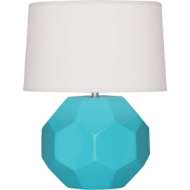 Picture of EGG BLUE FRANKLIN TABLE LAMP IN EGG BLUE GLAZED CERAMIC EB01