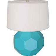 Picture of EGG BLUE FRANKLIN TABLE LAMP IN EGG BLUE GLAZED CERAMIC EB01