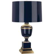 Picture of ANNIKA TABLE LAMP IN COBALT LACQUERED PAINT WITH NATURAL BRASS AND IVORY CRACKLE ACCENTS 2500