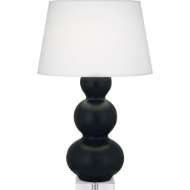 Picture of MATTE OBSIDIAN TRIPLE GOURD TABLE LAMP MOS43