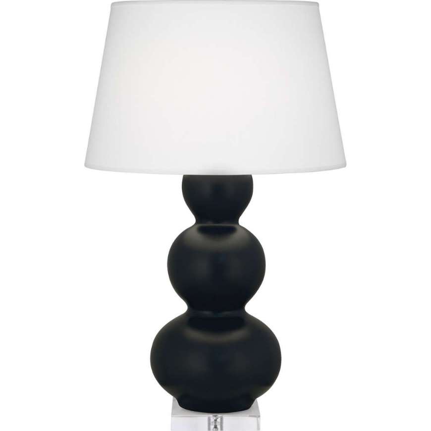 Picture of MATTE OBSIDIAN TRIPLE GOURD TABLE LAMP MOS43