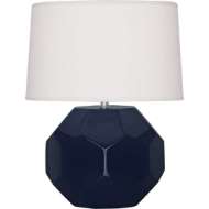 Picture of MIDNIGHT FRANKLIN TABLE LAMP IN MIDNIGHT BLUE GLAZED CERAMIC MB01