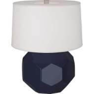 Picture of MIDNIGHT FRANKLIN TABLE LAMP IN MIDNIGHT BLUE GLAZED CERAMIC MB01