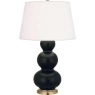 Picture of MATTE OBSIDIAN TRIPLE GOURD TABLE LAMP MOS40