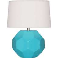 Picture of EGG BLUE FRANKLIN ACCENT LAMP IN EGG BLUE GLAZED CERAMIC EB02