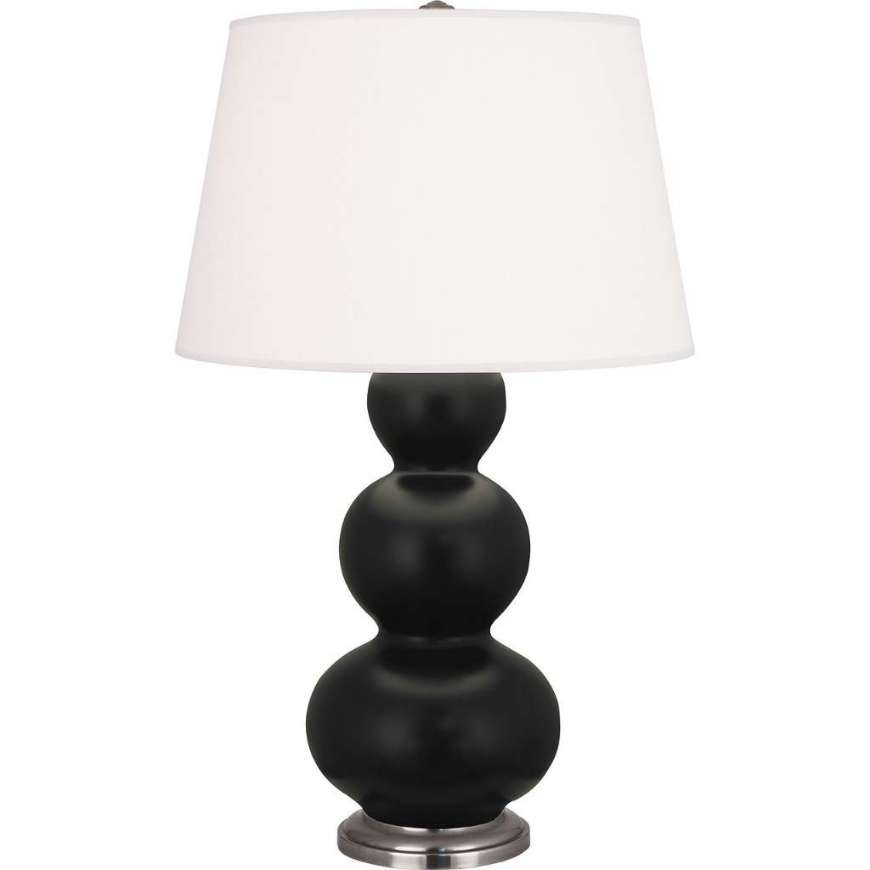 Picture of MATTE OBSIDIAN TRIPLE GOURD TABLE LAMP MOS42