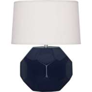 Picture of MIDNIGHT FRANKLIN ACCENT LAMP IN MIDNIGHT BLUE GLAZED CERAMIC MB02