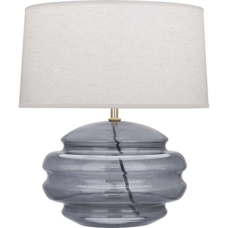 Picture of HORIZON ACCENT LAMP IN MODERN BRASS FINISH WITH SMOKE GRAY GLASS GY61