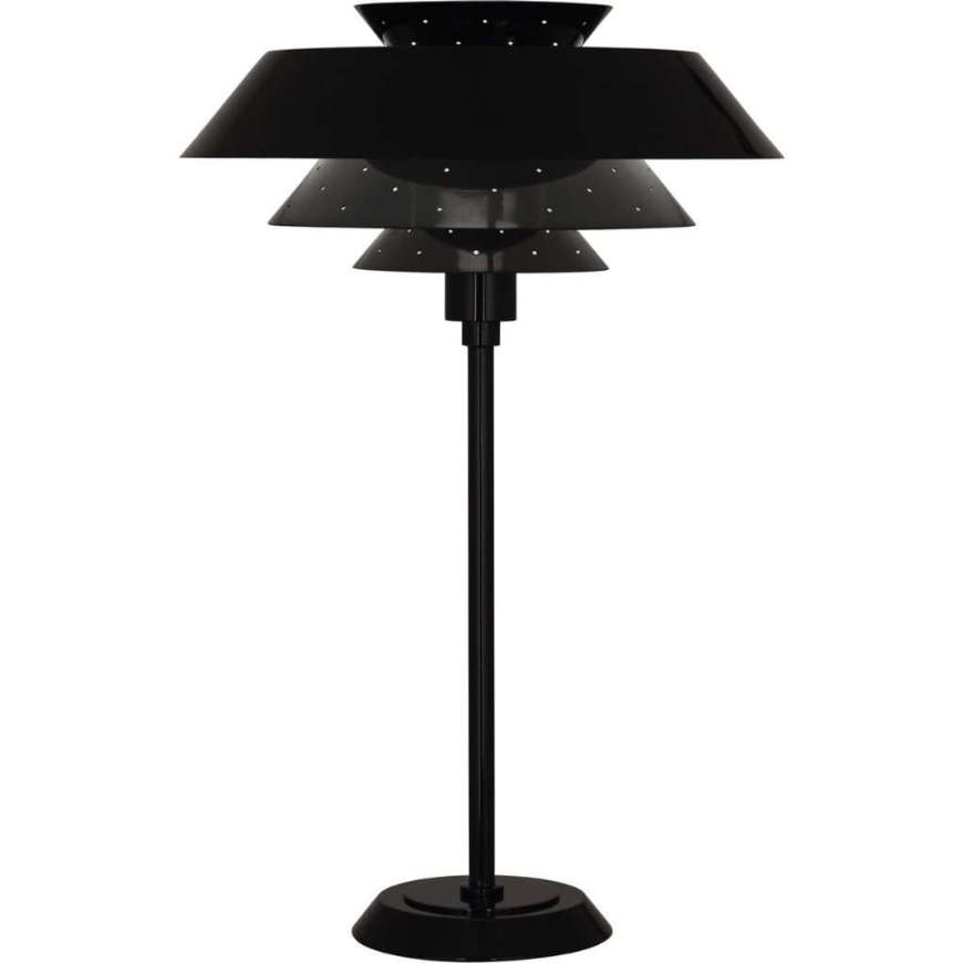 Picture of PIERCE TABLE LAMP IN PIANO BLACK GLOSS FINISH PB780