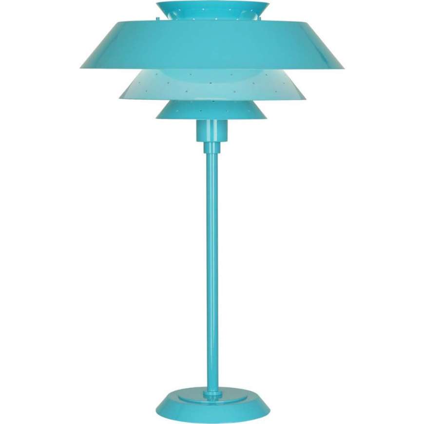 Picture of PIERCE TABLE LAMP IN EGG BLUE GLOSS FINISH EB780