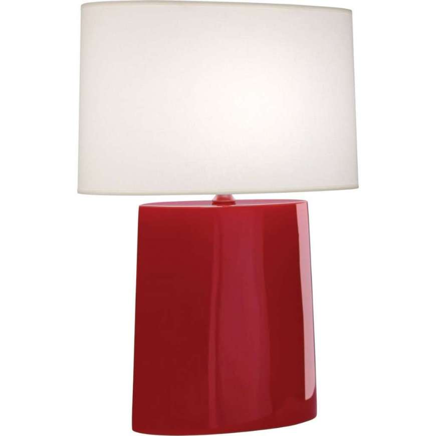 Picture of RUBY RED VICTOR TABLE LAMP IN RUBY RED GLAZED CERAMIC RR03