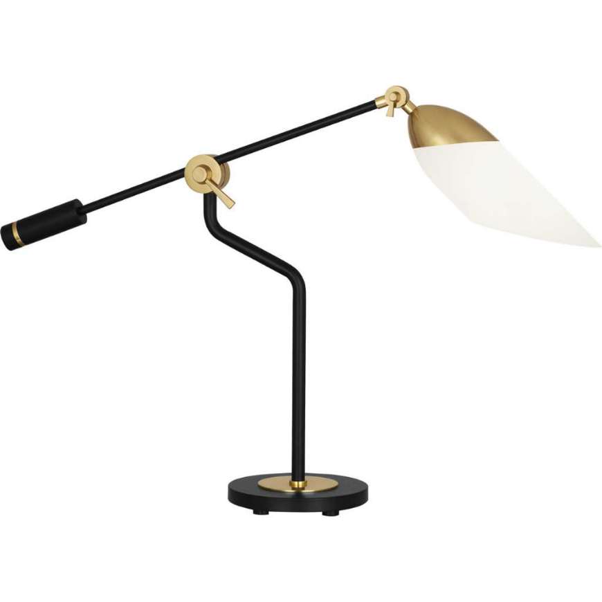 Picture of FERDINAND TABLE LAMP IN MATTE BLACK PAINTED FINISH W/ MODERN BRASS ACCENTS 1210