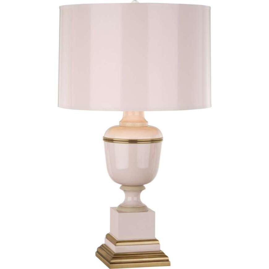 Picture of ANNIKA TABLE LAMP IN BLUSH LACQUERED PAINT WITH NATURAL BRASS AND IVORY CRACKLE ACCENTS 2602