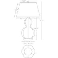 Picture of WILLIAMSBURG RANDOLPH TABLE LAMP IN MUTED CHARTREUSE GLAZED CERAMIC WITH LUCITE BASE PG997