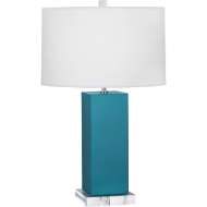 Picture of PEACOCK HARVEY TABLE LAMP IN PEACOCK GLAZED CERAMIC PC995