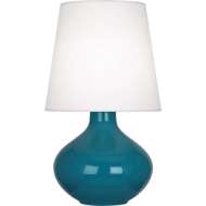 Picture of PEACOCK JUNE TABLE LAMP IN PEACOCK GLAZED CERAMIC PC993