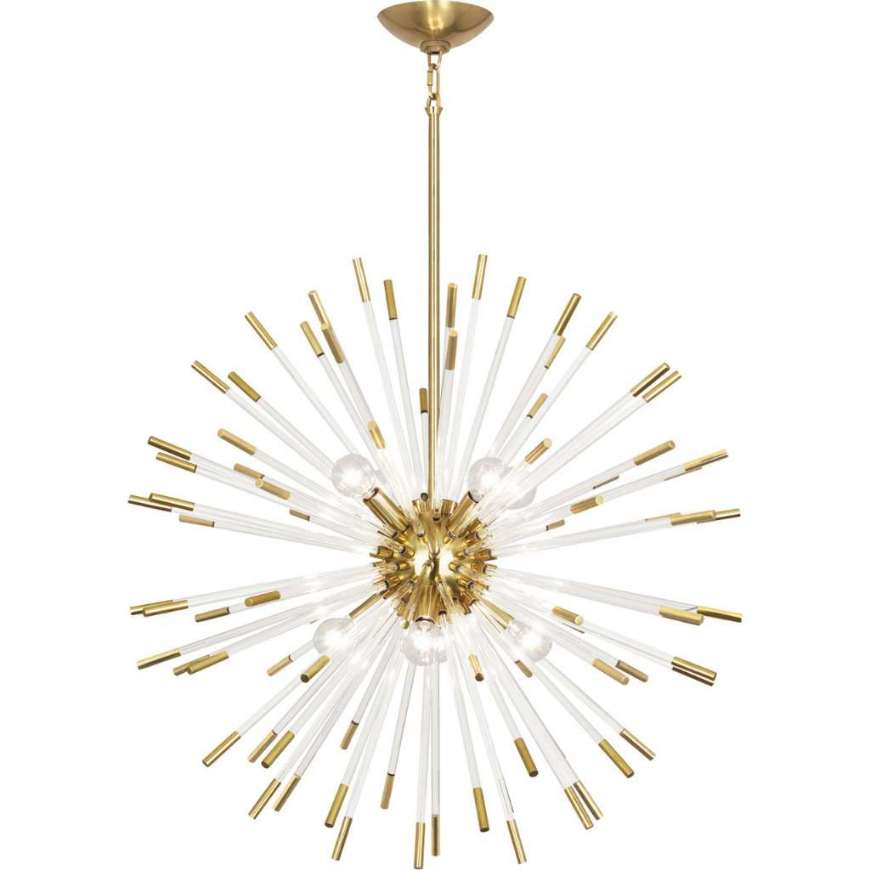 Picture of ANDROMEDA CHANDELIER IN MODERN BRASS FINISH WITH CLEAR ACRYLIC RODS 166