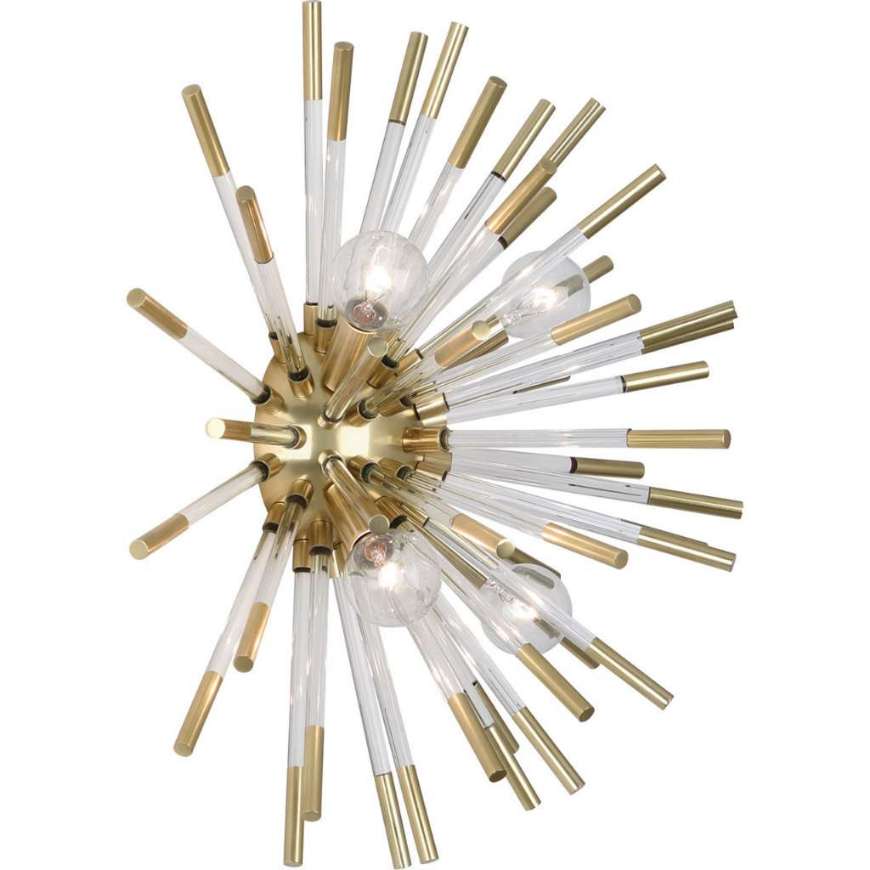 Picture of ANDROMEDA WALL SCONCE IN MODERN BRASS FINISH WITH CLEAR ACRYLIC RODS 167