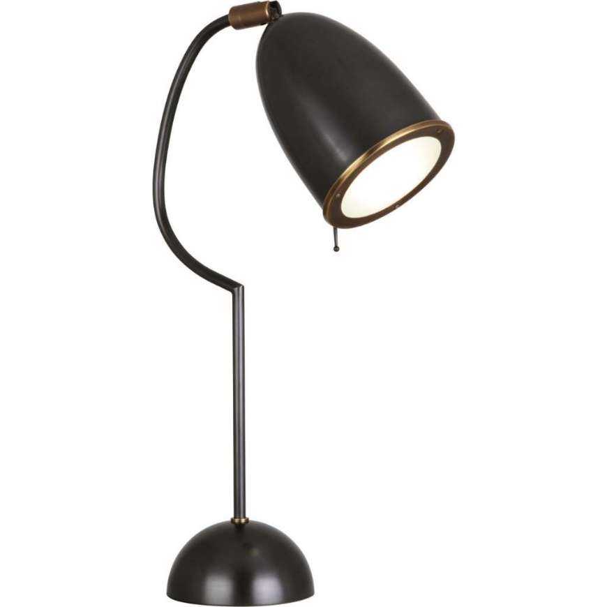 Picture of DIRECTOR TABLE LAMP IN DEEP PATINA BRONZE FINISH WITH AGED BRASS ACCENTS Z1546