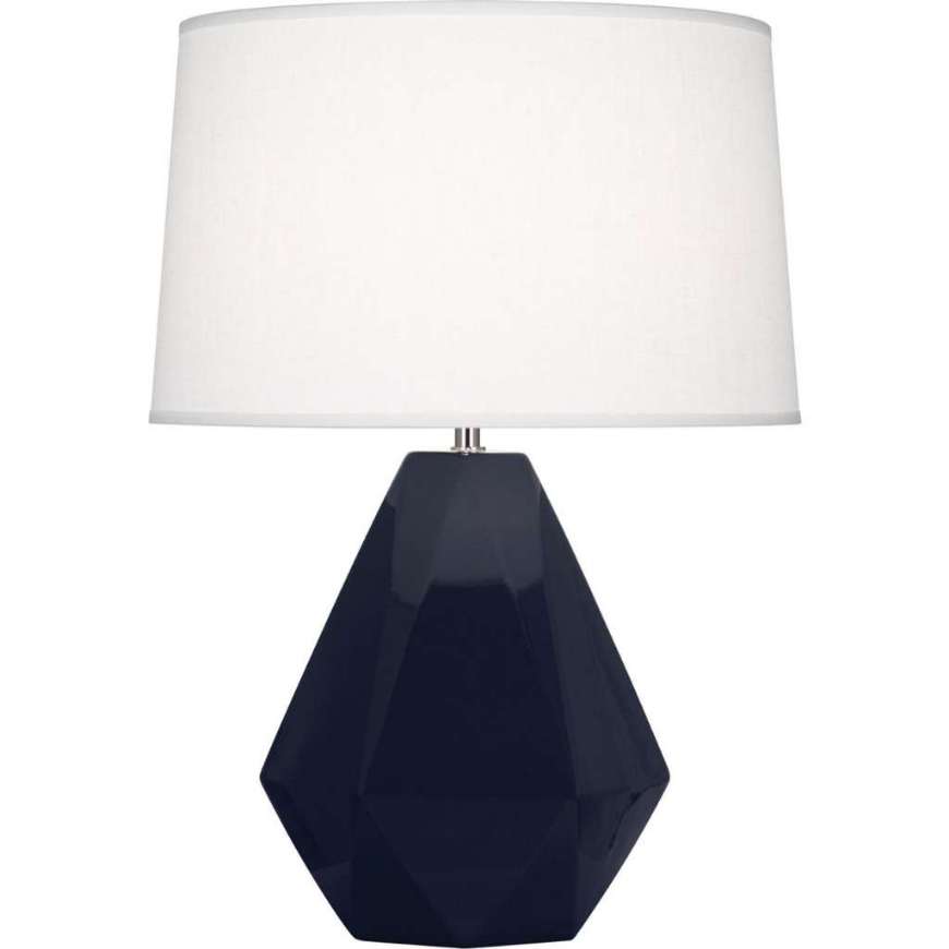 Picture of MIDNIGHT DELTA TABLE LAMP IN MIDNIGHT BLUE GLAZED CERAMIC MB930