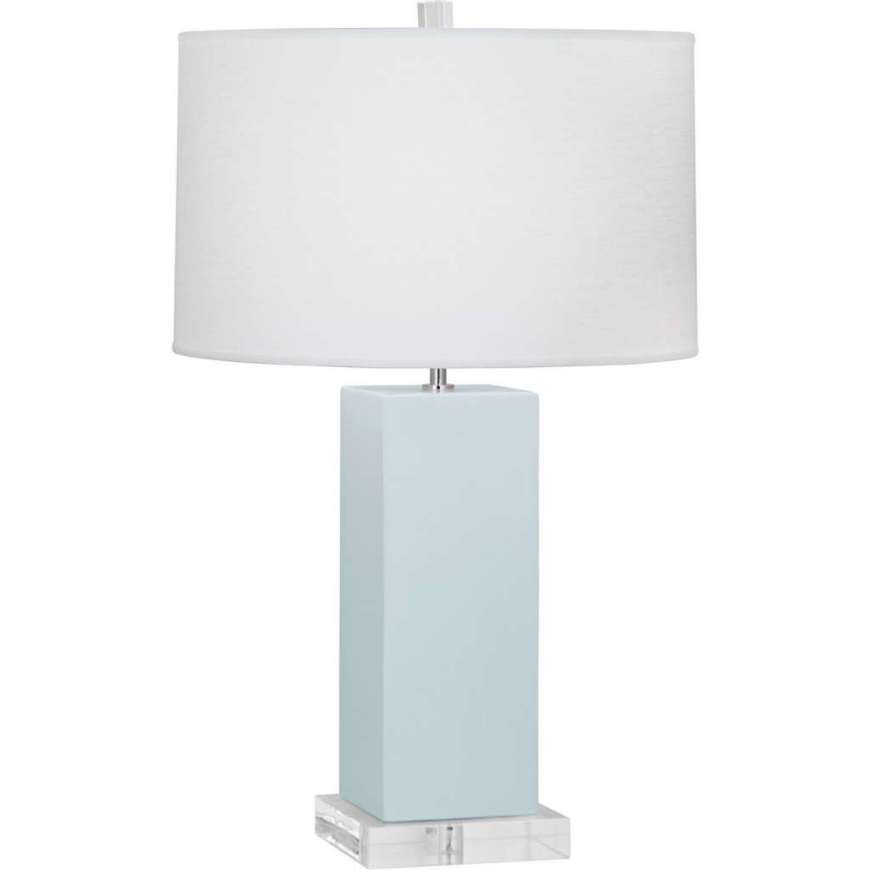 Picture of BABY BLUE HARVEY TABLE LAMP IN BABY BLUE GLAZED CERAMIC BB995