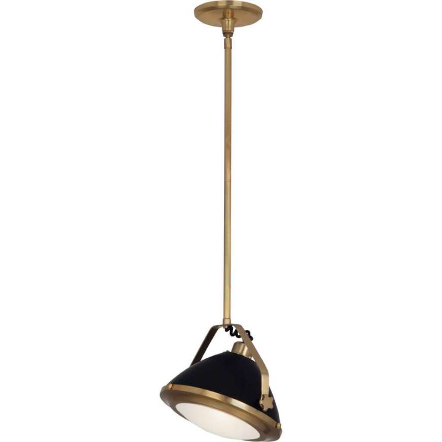 Picture of APOLLO PENDANT IN ANTIQUE BRASS FINISH WITH MATTE BLACK PAINTED ACCENTS 1582