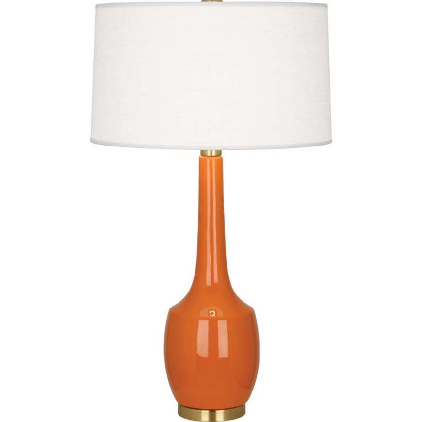 Picture of PUMPKIN DELILAH TABLE LAMP IN PUMPKIN GLAZED CERAMIC PM701