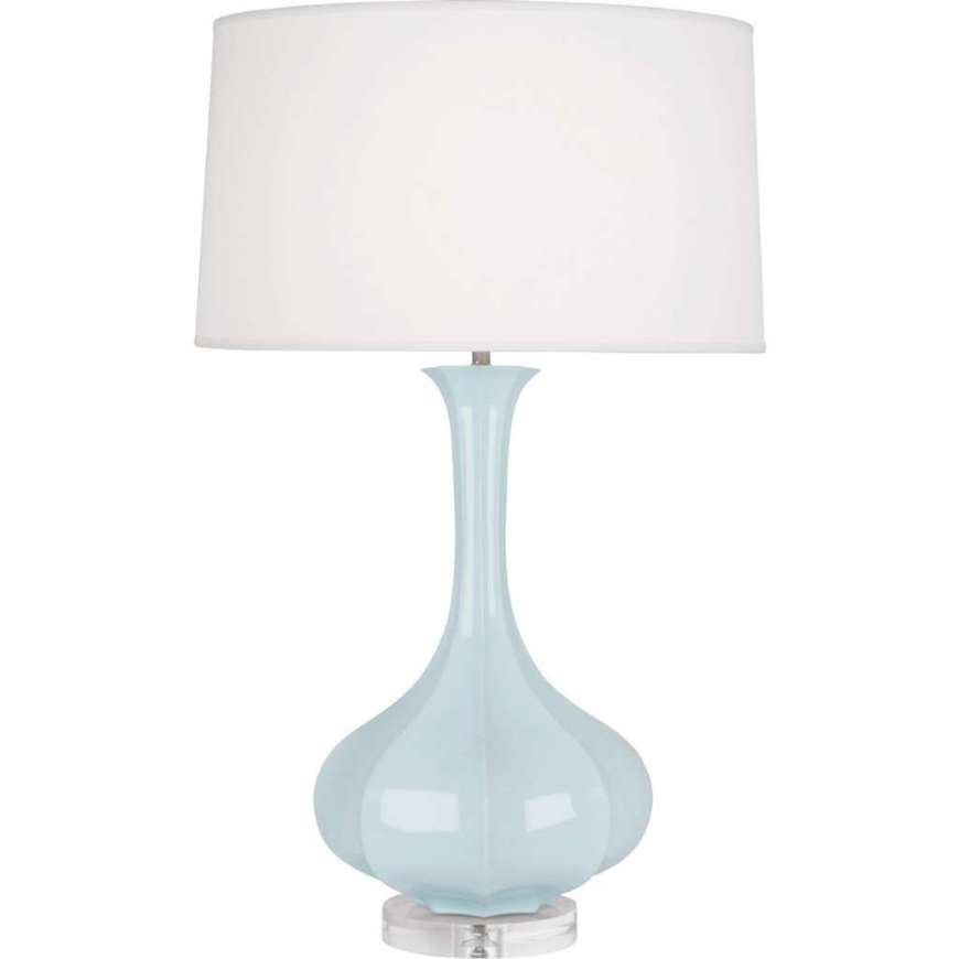 Picture of BABY BLUE PIKE TABLE LAMP IN BABY BLUE GLAZED CERAMIC BB996