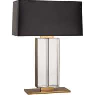 Picture of SLOAN TABLE LAMP IN LEAD CRYSTAL WITH AGED BRASS ACCENTS 1957B