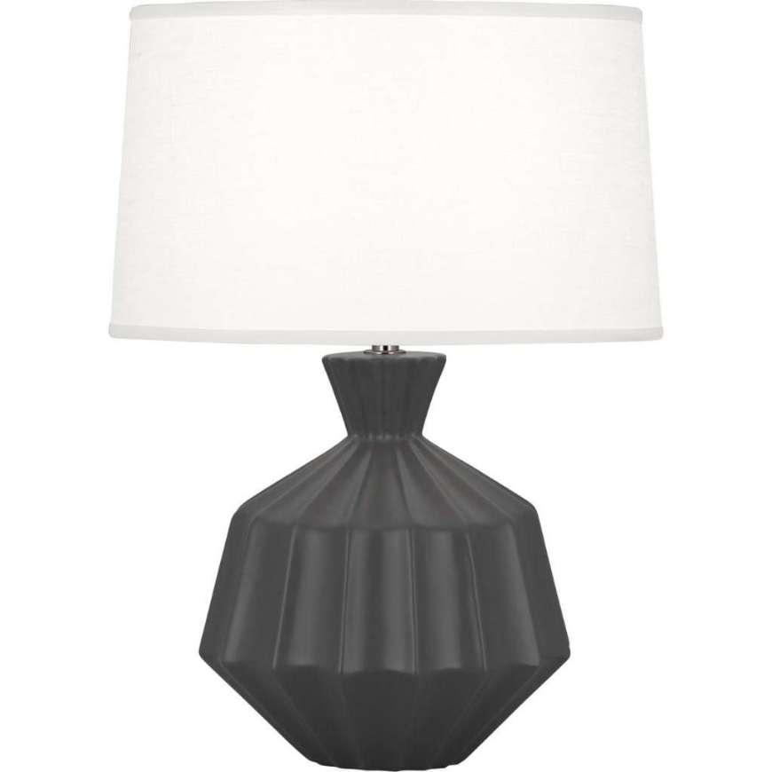 Picture of MATTE ASH ORION TABLE LAMP IN MATTE ASH GLAZED CERAMIC MCR18