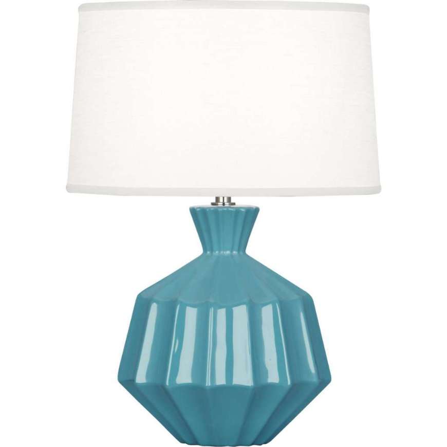 Picture of STEEL BLUE ORION ACCENT LAMP IN STEEL BLUE GLAZED CERAMIC OB989