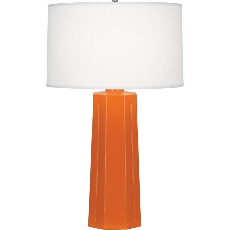 Picture of PUMPKIN MASON TABLE LAMP IN PUMPKIN GLAZED CERAMIC 963