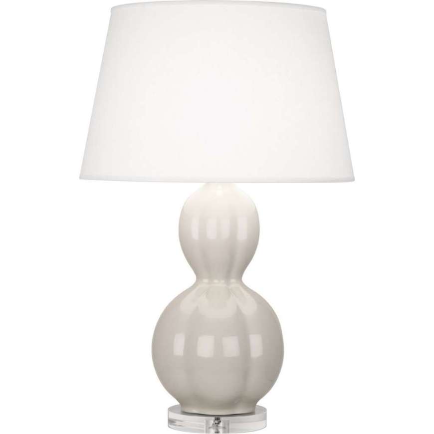 Picture of WILLIAMSBURG RANDOLPH TABLE LAMP IN SOFT GRAY GLAZED CERAMIC WITH LUCITE BASE BW997