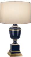 Picture of ANNIKA TABLE LAMP IN COBALT LACQUERED PAINT WITH NATURAL BRASS AND IVORY CRACKLE ACCENTS 2500X