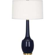 Picture of MIDNIGHT DELILAH TABLE LAMP IN MIDNIGHT BLUE GLAZED CERAMIC MB701