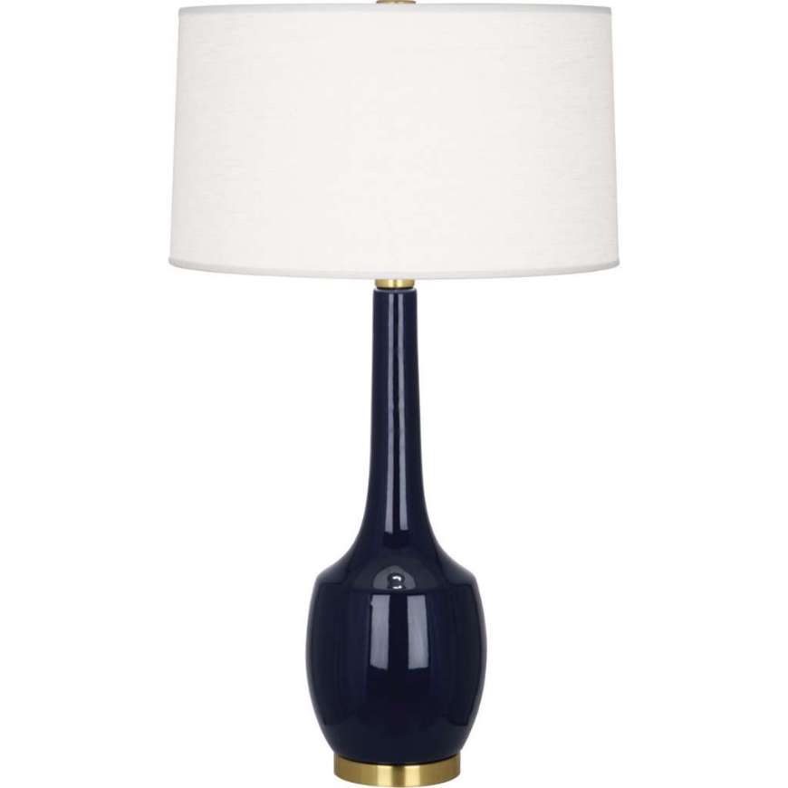 Picture of MIDNIGHT DELILAH TABLE LAMP IN MIDNIGHT BLUE GLAZED CERAMIC MB701